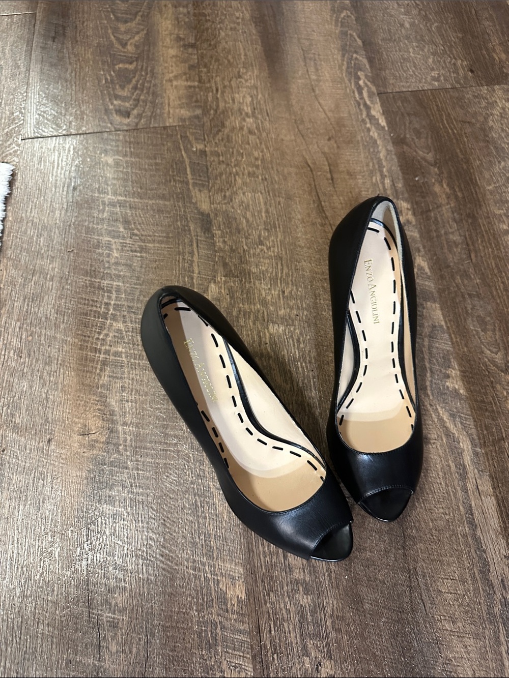 Women’s Black  Peep-Toe Women’s Pumps by Enzo Angiolini- Size 8.5 US
